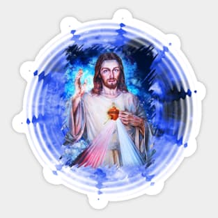 Jesus Divine Mercy Sacred Heart -  I Trust in You - Faustina Sticker